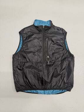 Vintage 90s Patagonia Puffball 1/2 Zip Pullover Vest Black/Teal Made in USA